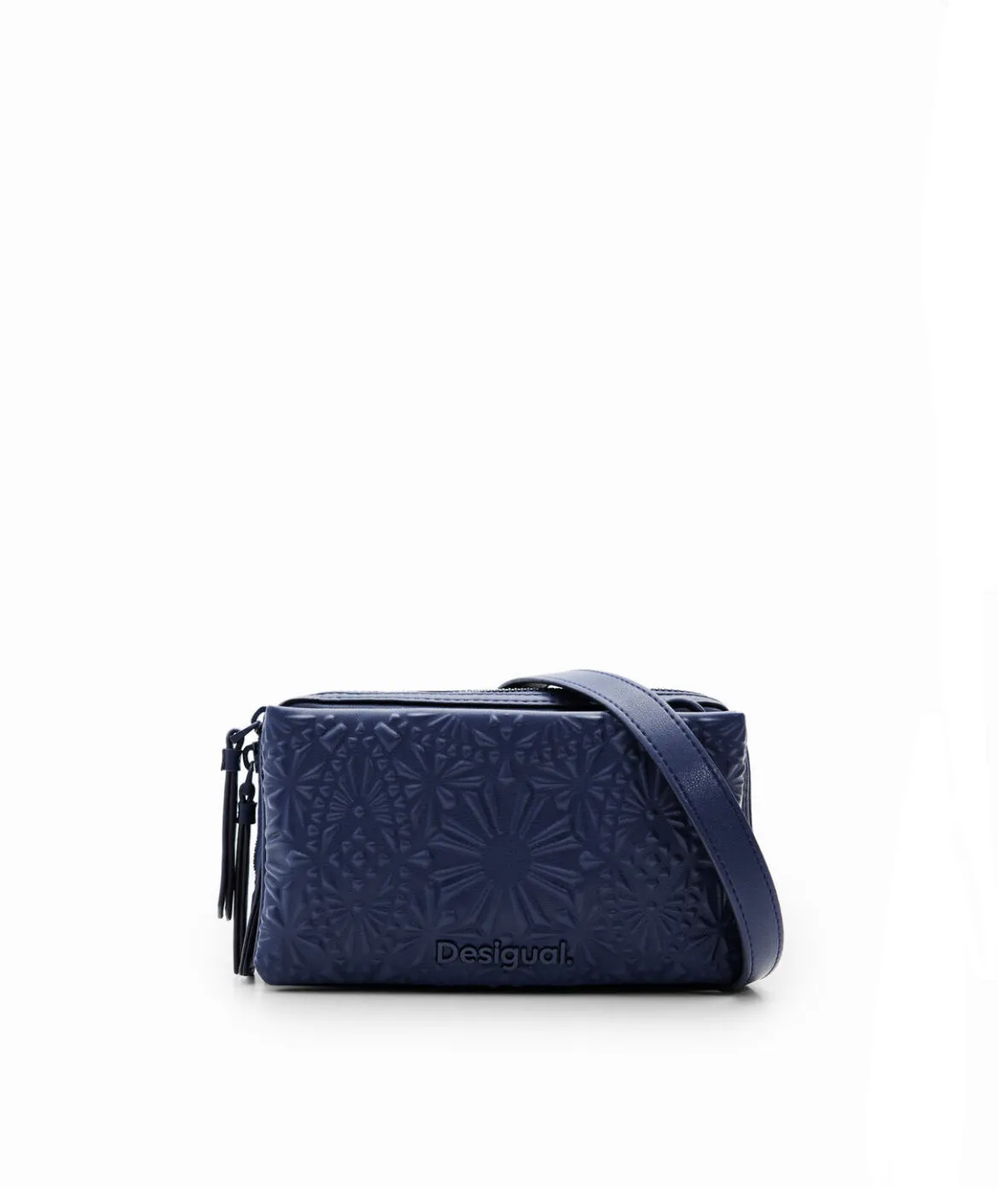 Small geometric embossed crossbody bag
