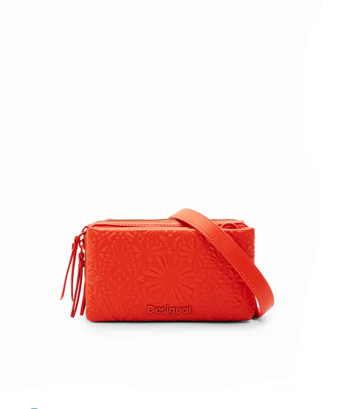 Small geometric embossed crossbody bag