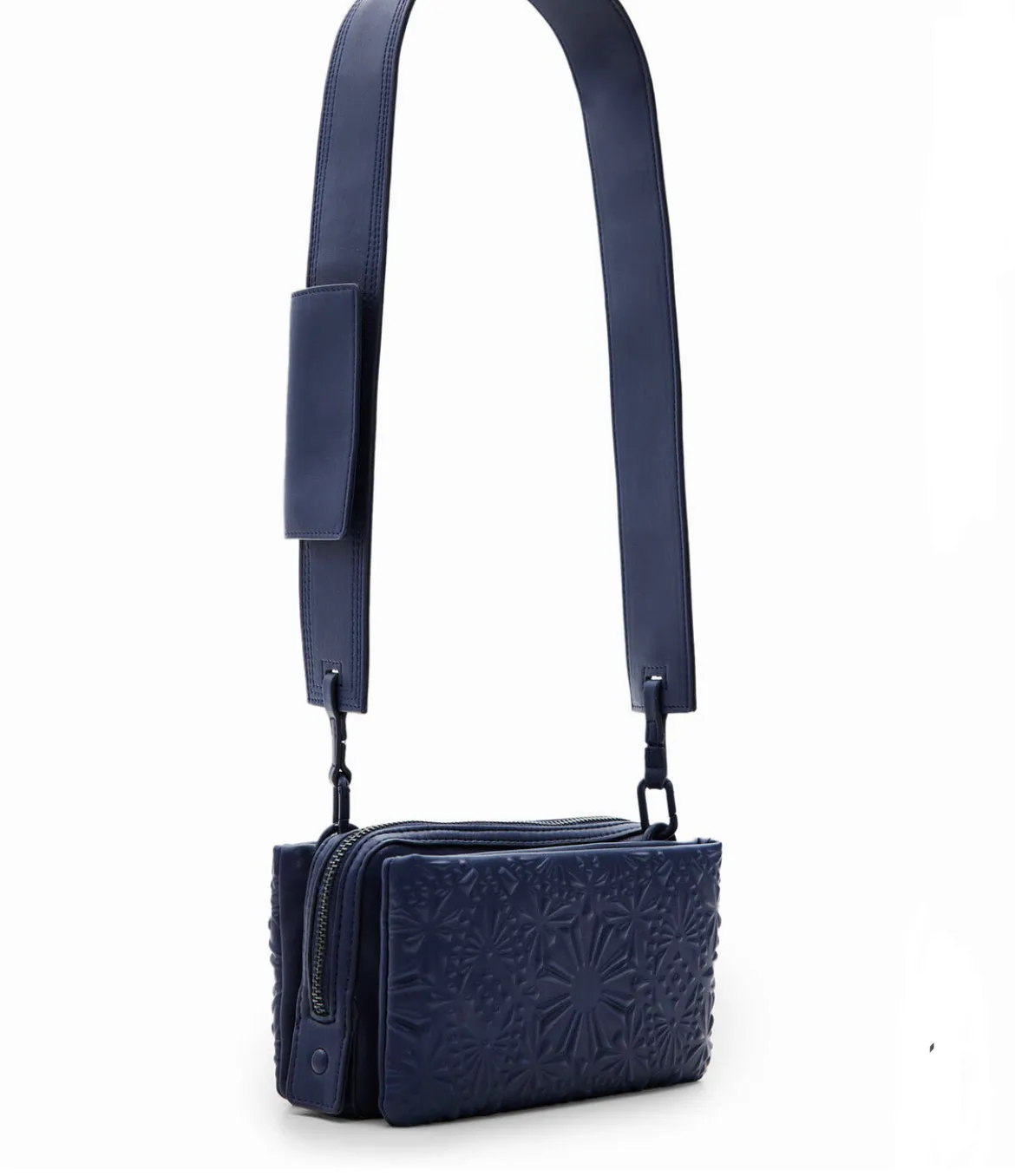 Small geometric embossed crossbody bag