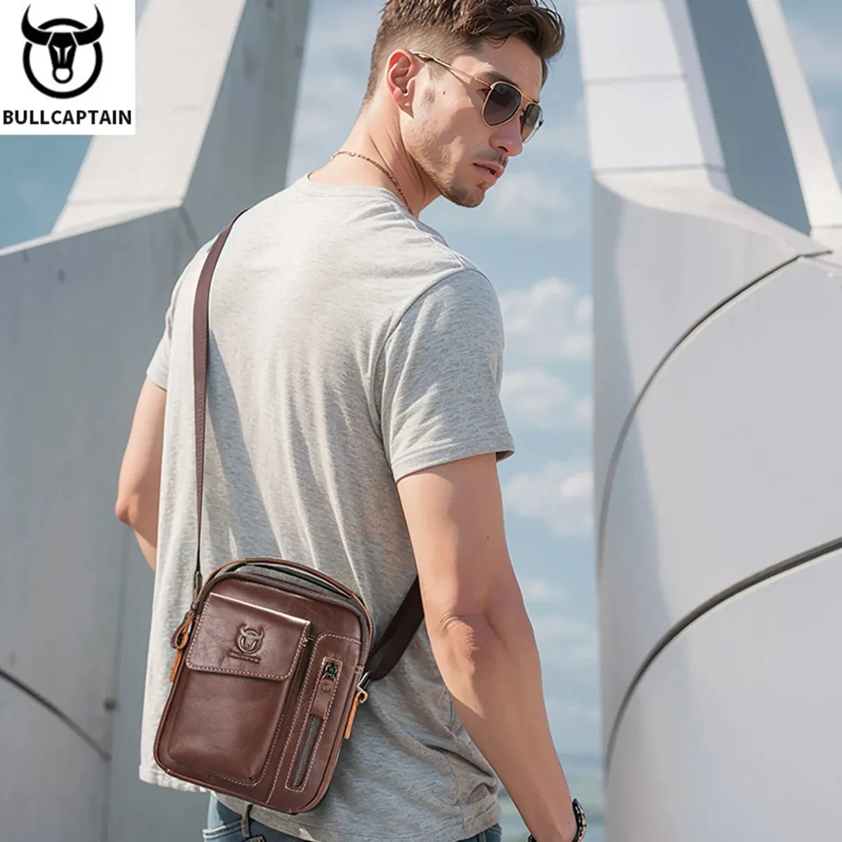 Sophisticated Leather Phone Shoulder Bag
