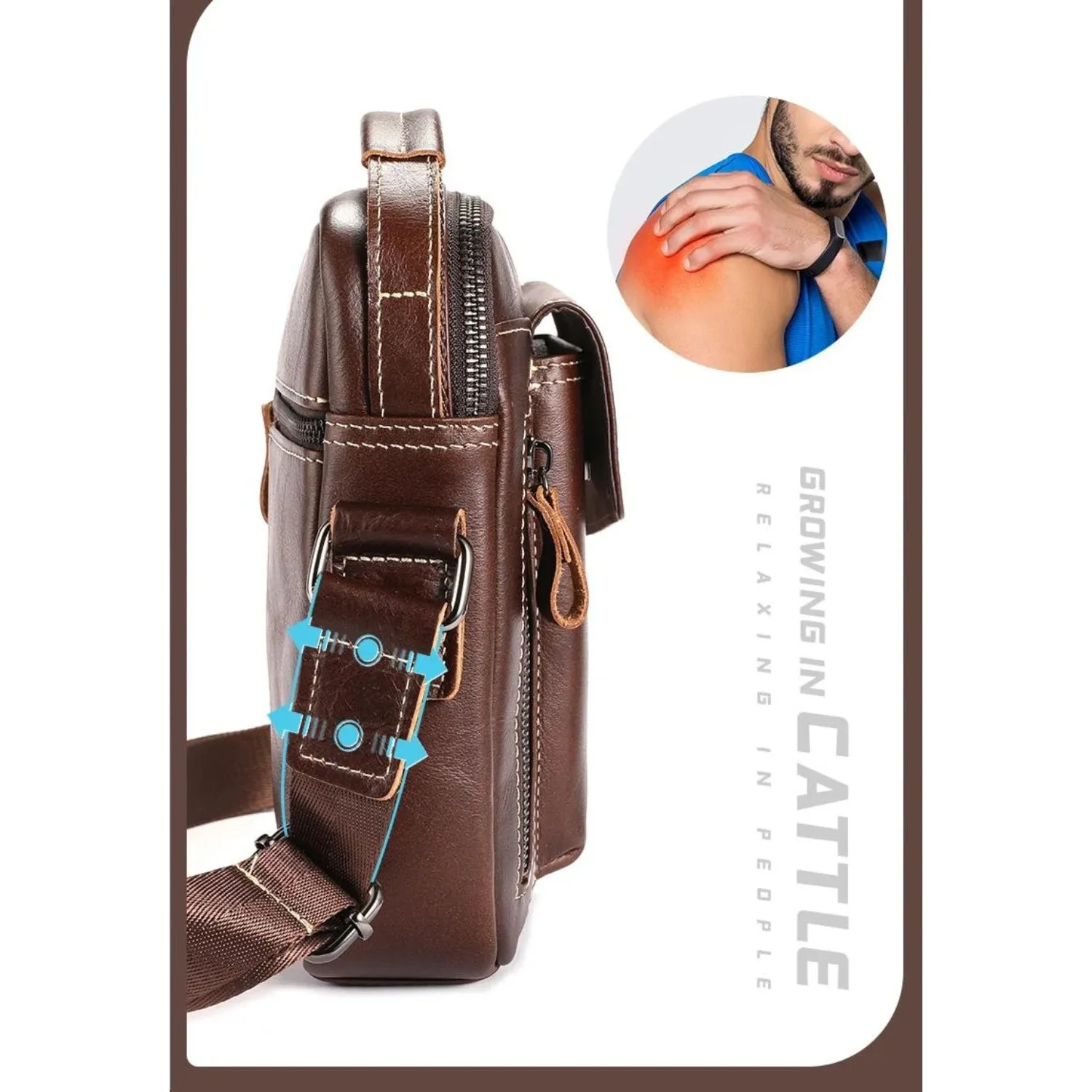 Sophisticated Leather Phone Shoulder Bag