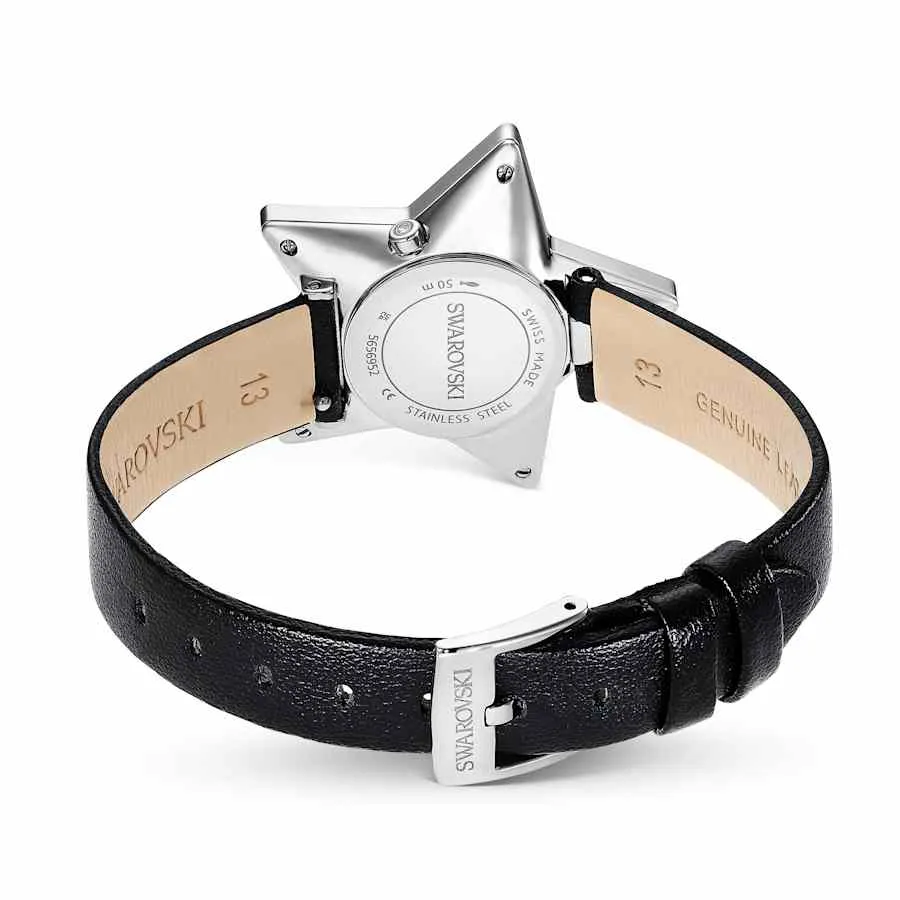 Symbolica Swiss Made Leather White Stainless Steel Star Watch 5656952