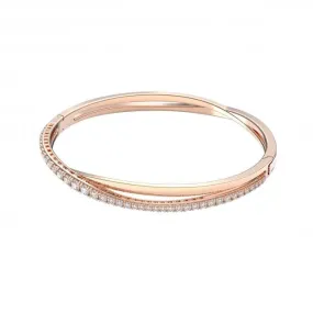 Twist White Rose Gold-tone Bangle 5620552