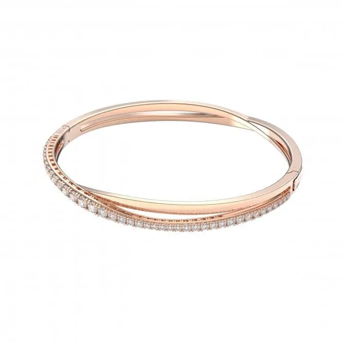 Twist White Rose Gold-tone Bangle 5620552