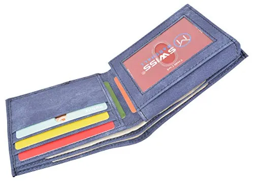 Vegan Leather Bifold RFID Wallets For Men - Cruelty Free Non Leather Mens Wallet With ID Window