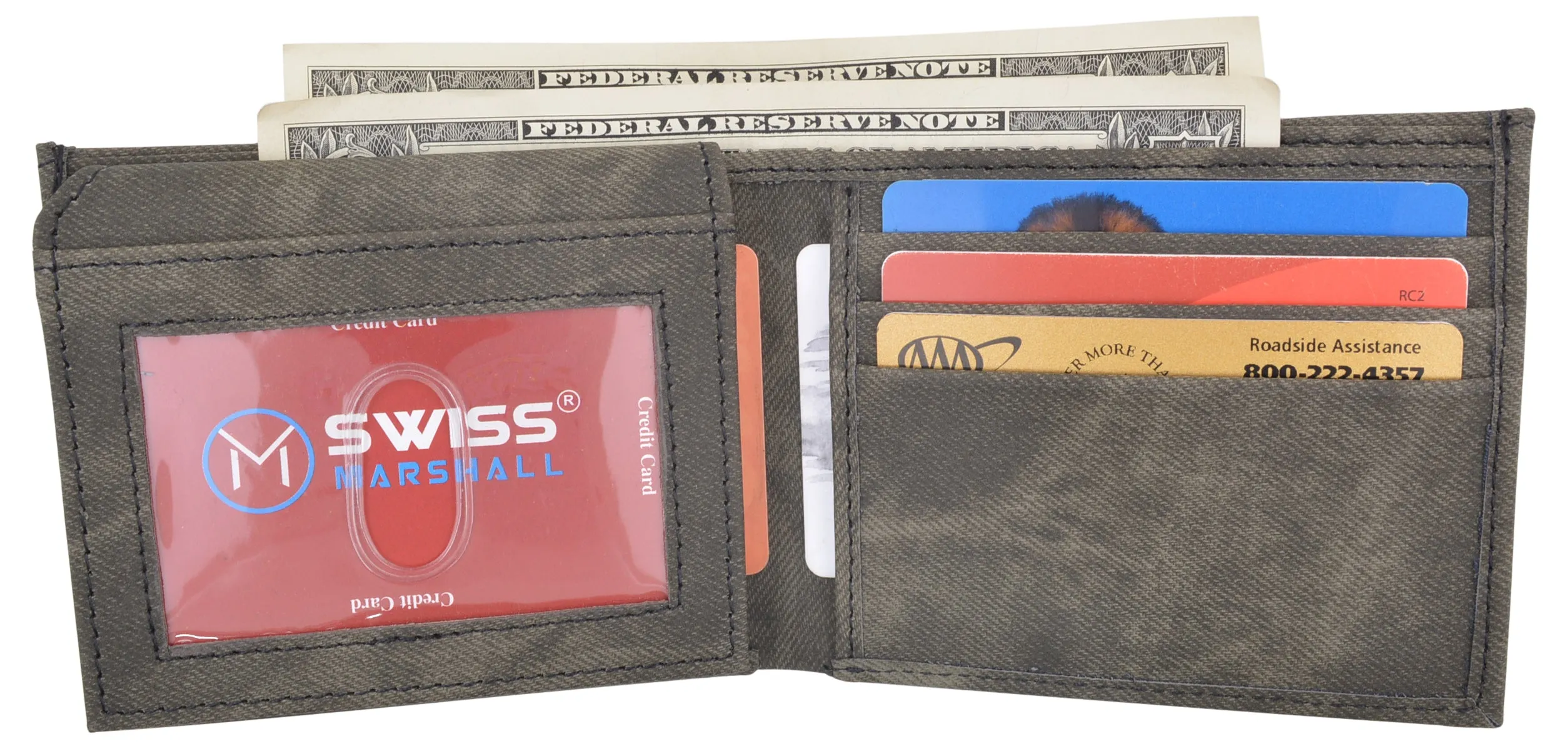 Vegan Leather Bifold RFID Wallets For Men - Cruelty Free Non Leather Mens Wallet With ID Window