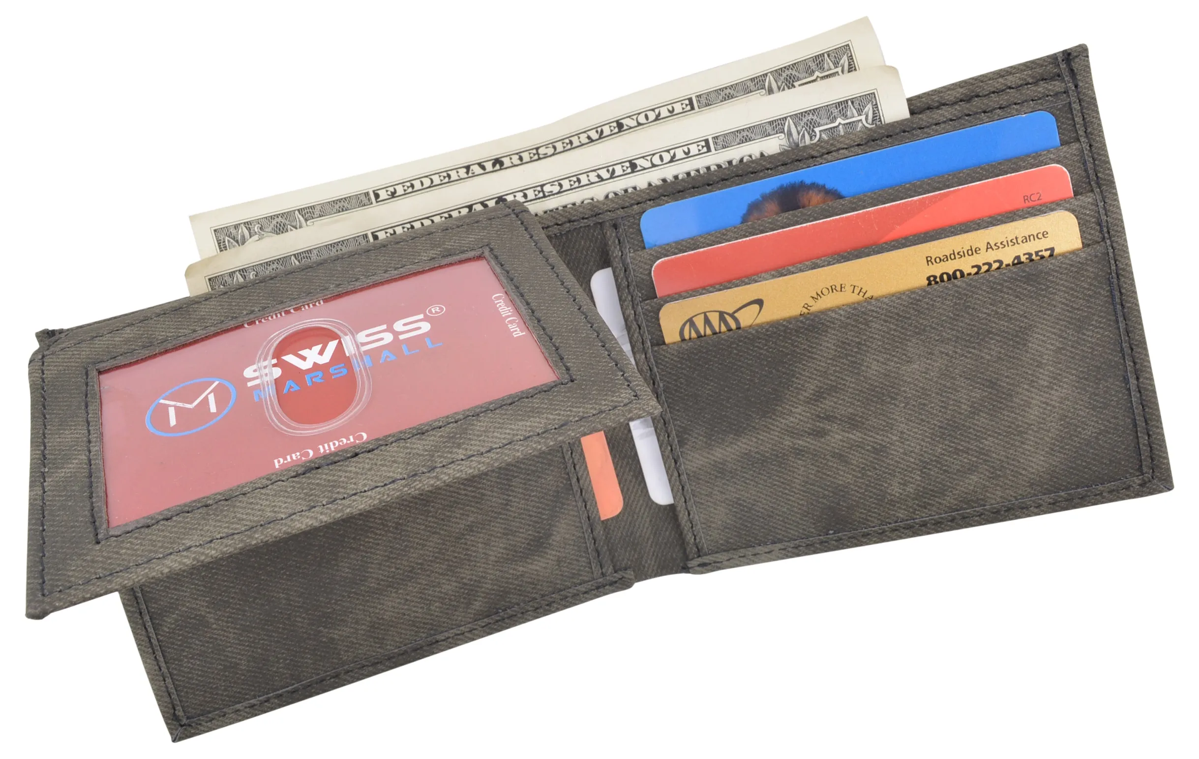 Vegan Leather Bifold RFID Wallets For Men - Cruelty Free Non Leather Mens Wallet With ID Window