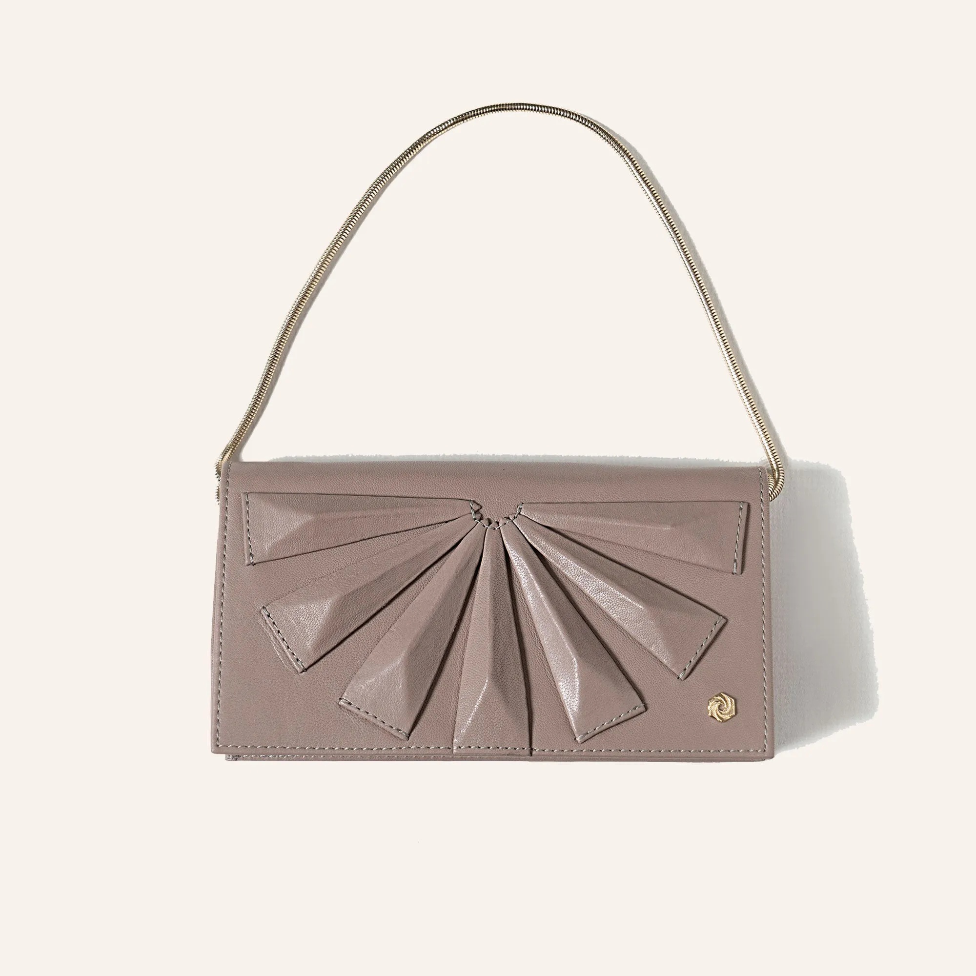 Wallet on Chain Taupe Grey