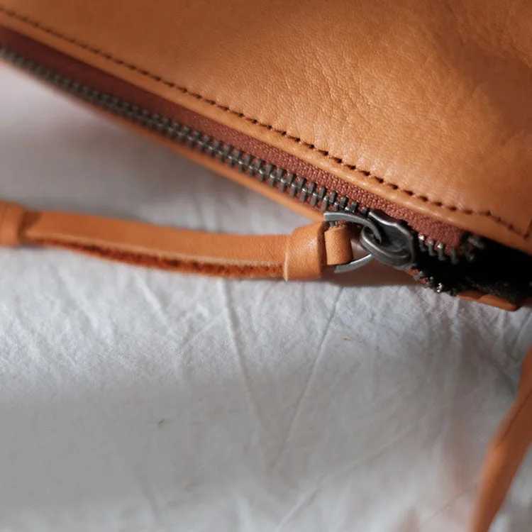 Western Leather Crossbody Bag Purse With Minimalist Fringe Side Bags for Women