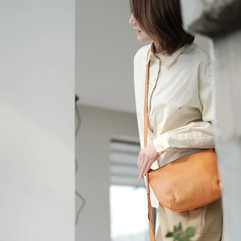 Western Leather Crossbody Bag Purse With Minimalist Fringe Side Bags for Women