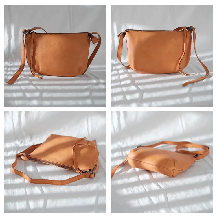 Western Leather Crossbody Bag Purse With Minimalist Fringe Side Bags for Women