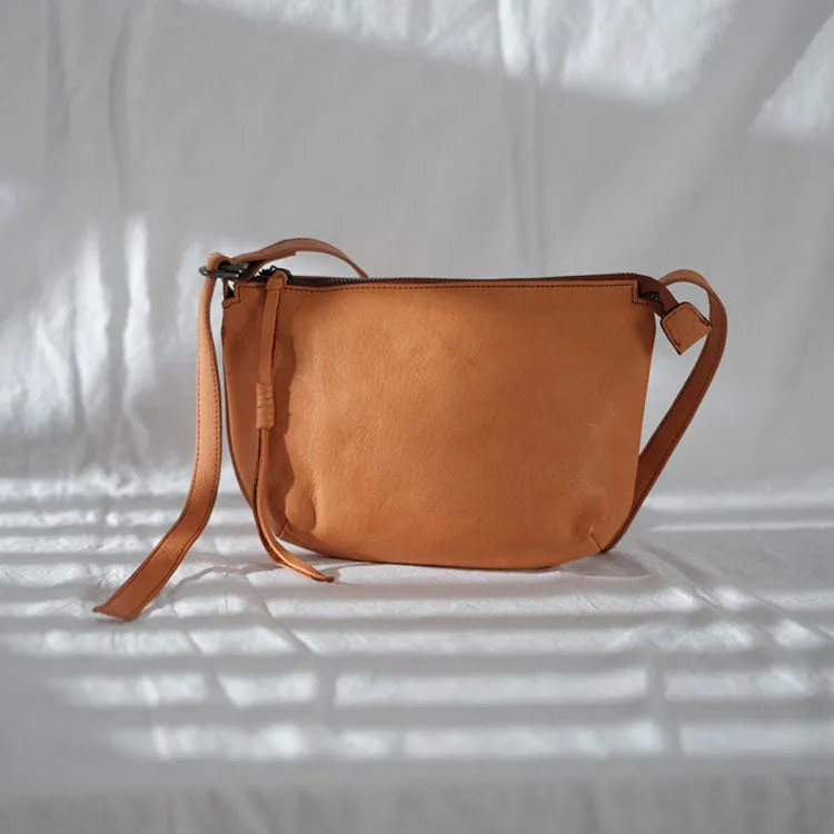 Western Leather Crossbody Bag Purse With Minimalist Fringe Side Bags for Women