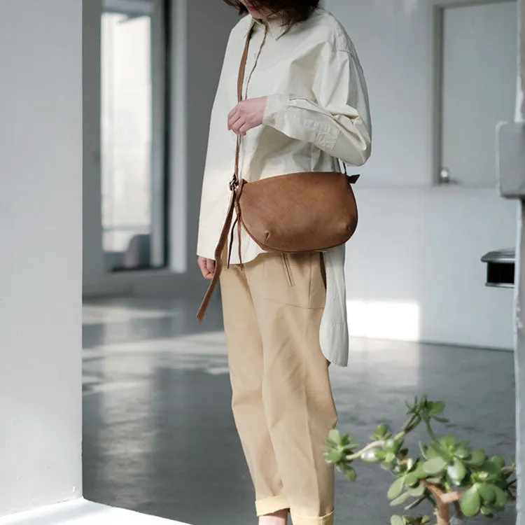 Western Leather Crossbody Bag Purse With Minimalist Fringe Side Bags for Women