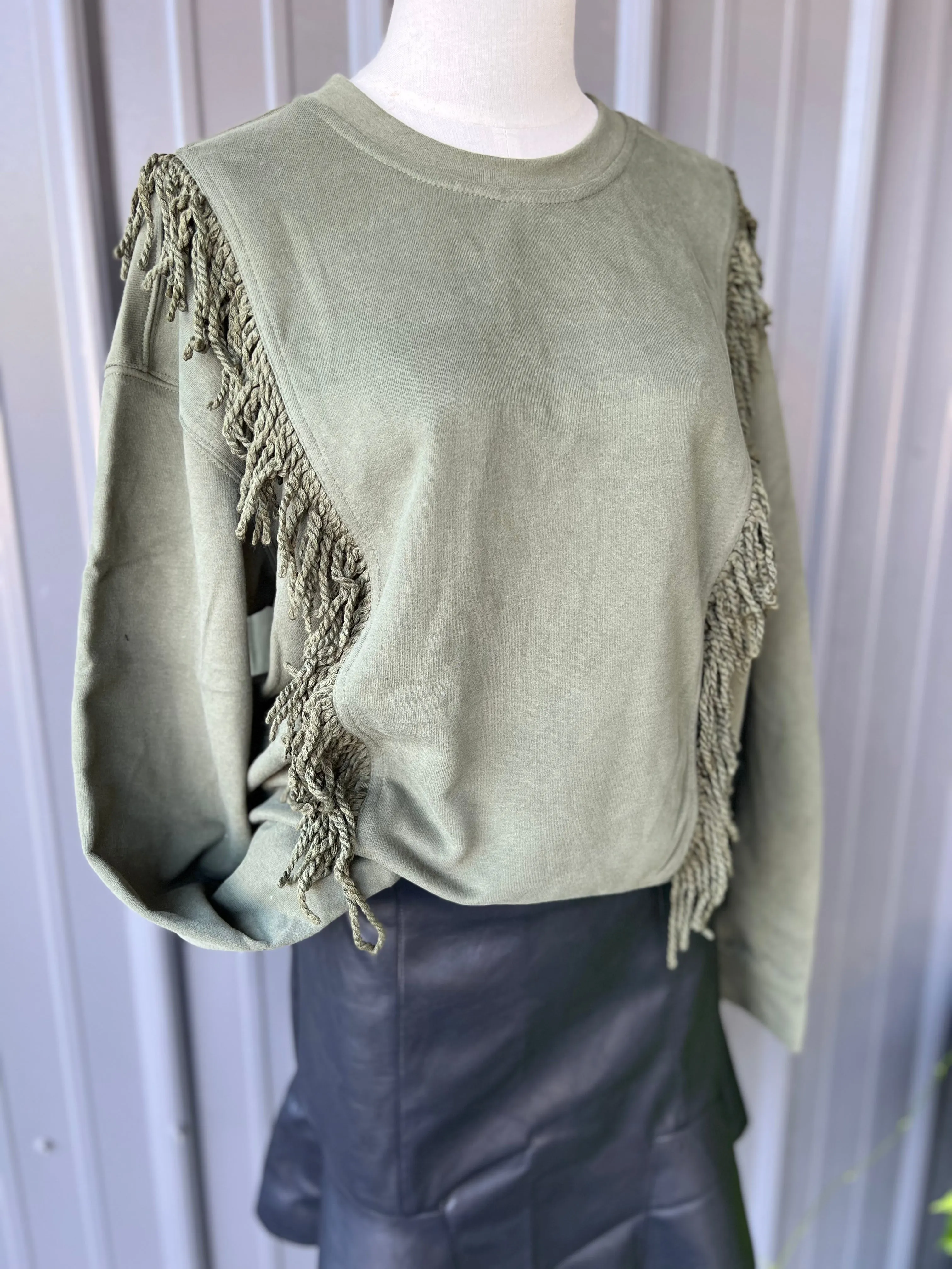 Western Style Fringe Sweatshirt