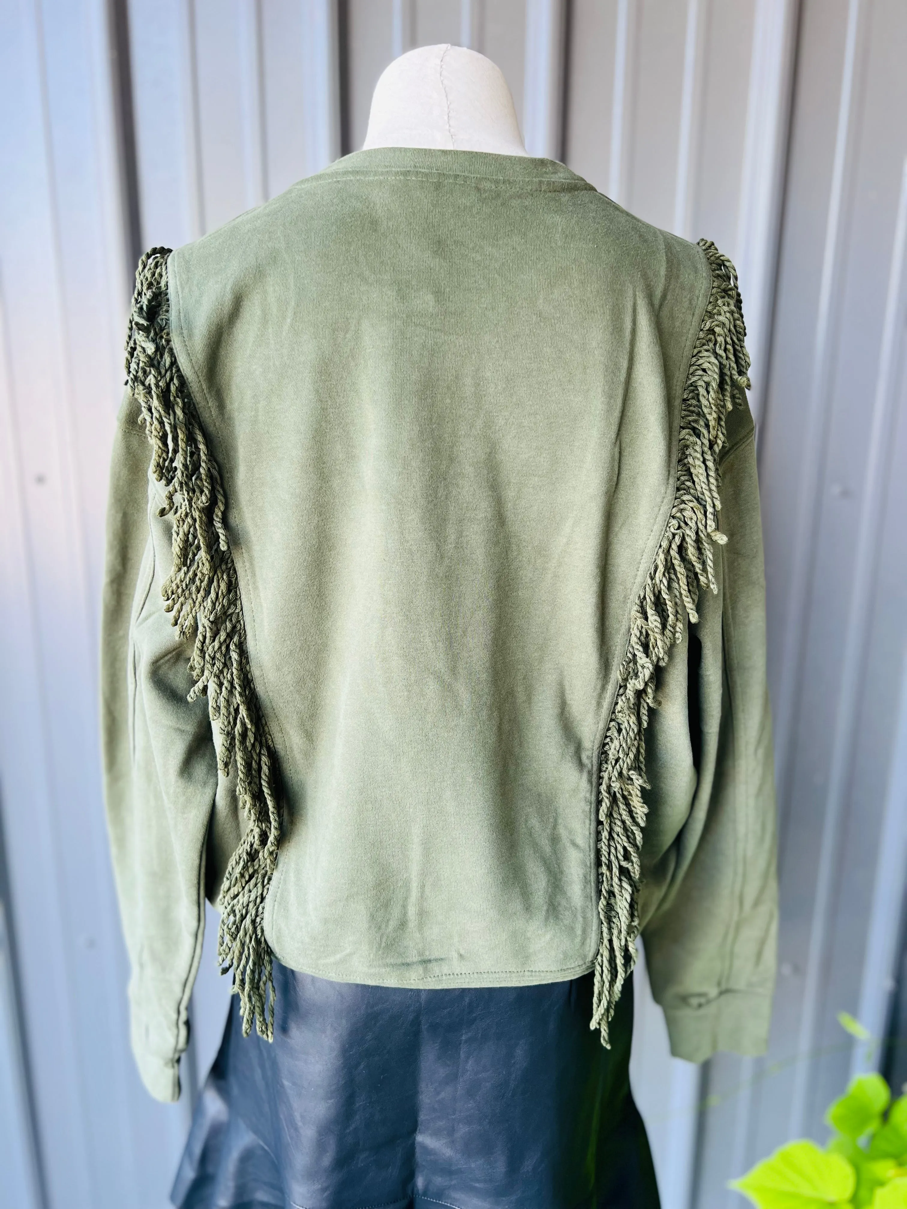 Western Style Fringe Sweatshirt