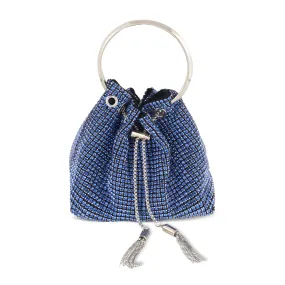 WHITNEY- BLUE CRSYTAL POTLI