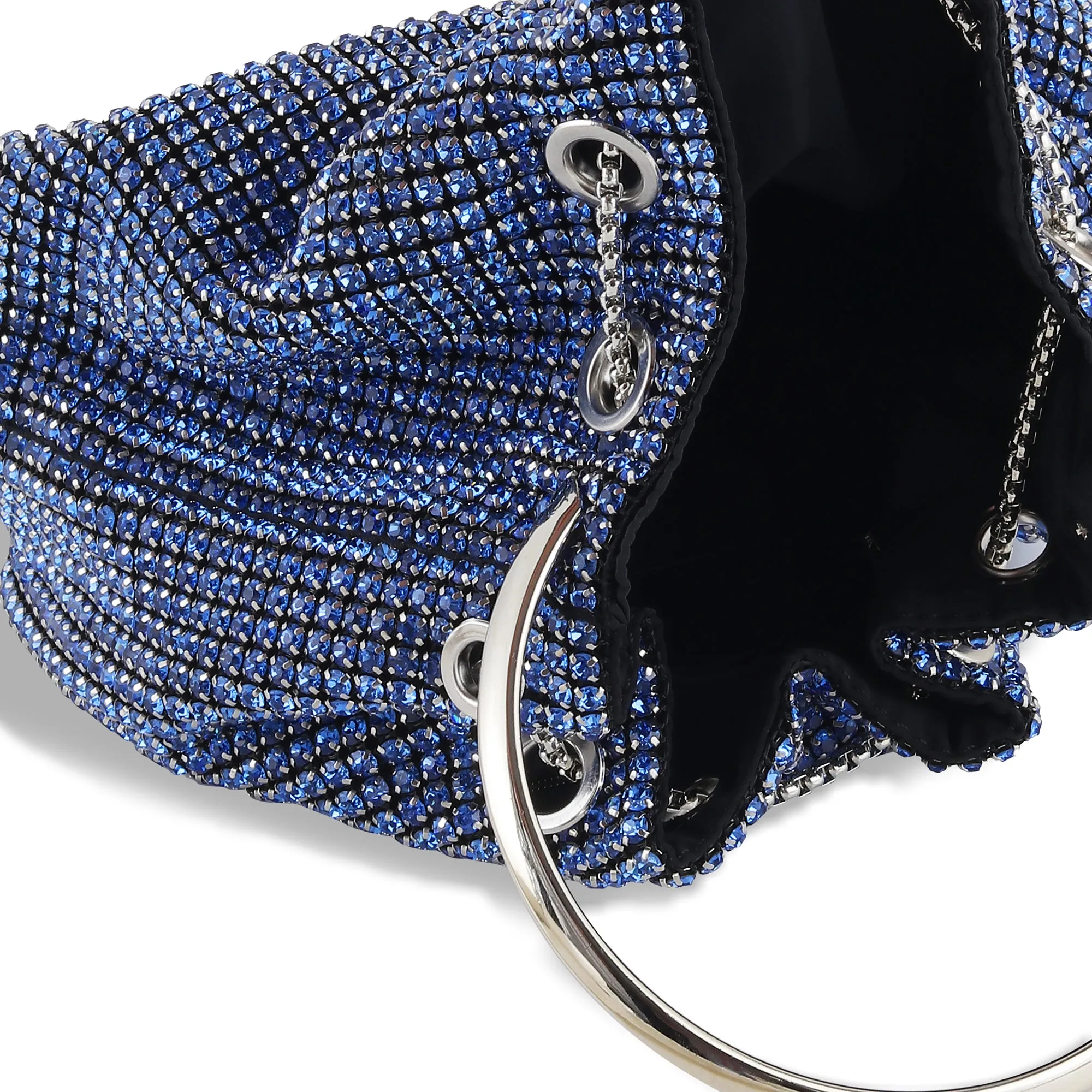 WHITNEY- BLUE CRSYTAL POTLI